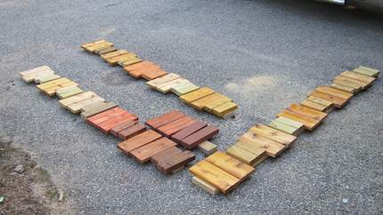 Deck Stain Sample Test Pieces