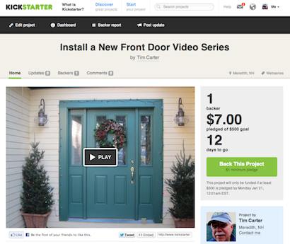 Kickstarter New Front Door Video Series
