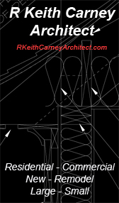 R Keith Carney Architect business card