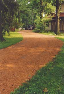How do you install a tar and chip driveway?