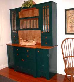 painted bookcase green