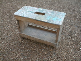 This bench has seen years of service. I use it as a painting platform as well as a tool bench.