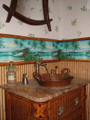 Sherwin Williams Wallpaper on This Tropical Wallpaper Border Was Easy To Install