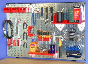 This pegboard is doing a good job of keeping tools organized and off the workbench. PHOTO CREDIT:  Tim Carter