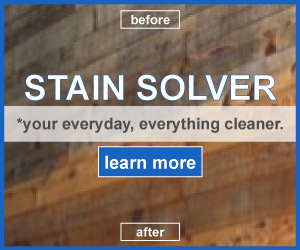 Stain Solver cleans Cedar Siding