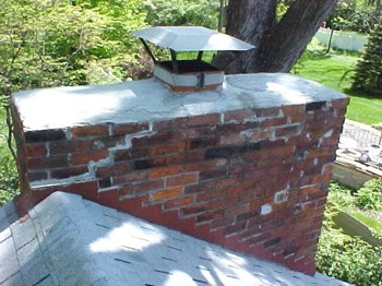 Don't end up with a chimney repair that looks like this!