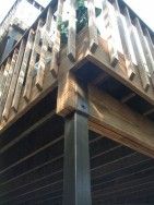 steel column for a deck