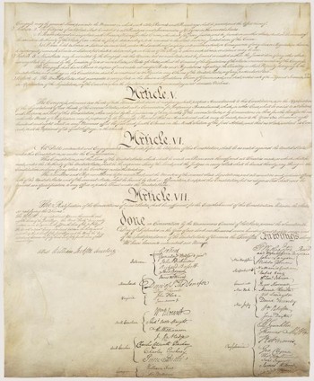 The signers of the Constitution of the United States.