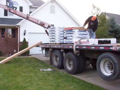 Allowing heavy trucks like this on a residential concrete driveway is dangerous. The enormous weight on the rear wheels can crack concrete or blacktop drives like a dry twig. PHOTO CREDIT: Don Wenzel